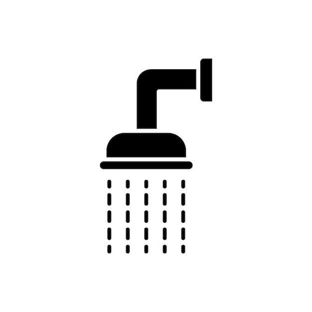 El signo del icono de la ducha es un vector simple.