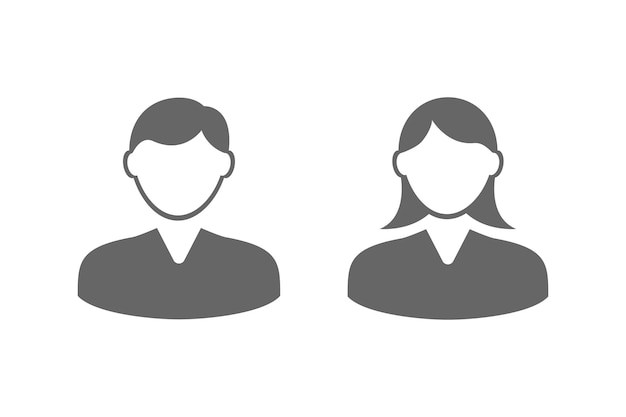 signo de icono masculino y femenino en diseño plano