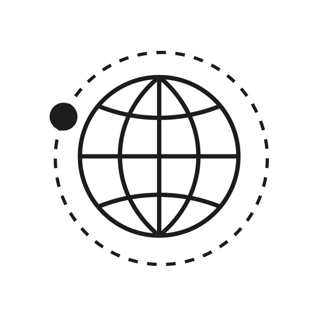 Signo del icono de la órbita Ilustración vectorial EPS 10