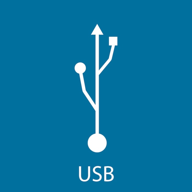 Signo de icono usb