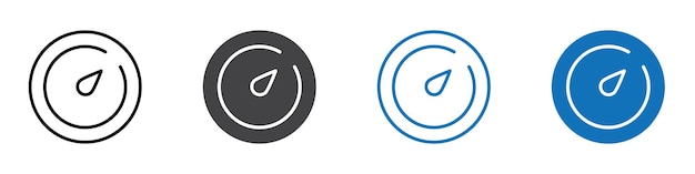 El signo del icono de velocidad en el contorno de la línea delgada