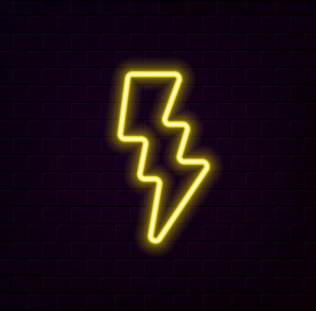 Signo de iluminación eléctrica Icono de energía de luz trueno Ilustración de energía