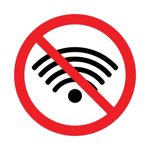 Signo de ilustración vectorial del icono de Wi-Fi