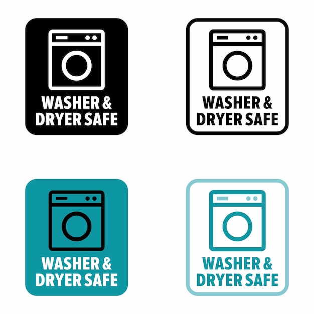 Signo de información segura de lavadora secadora