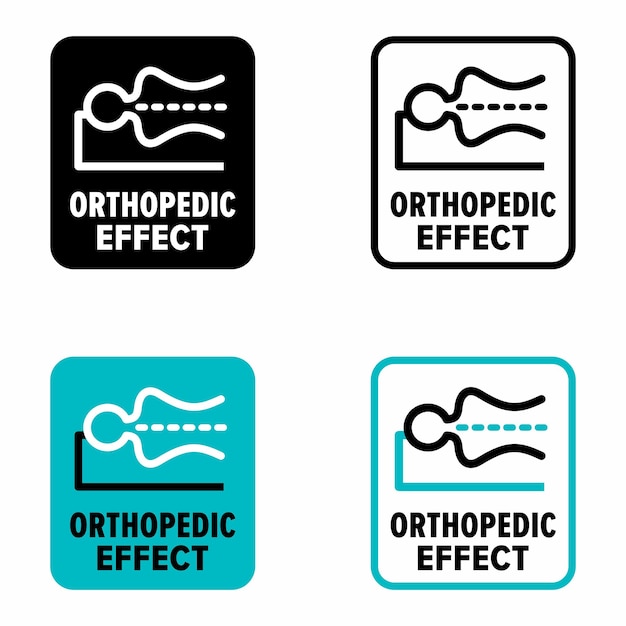 Signo de información de soporte corporal correcto del efecto ortopédico