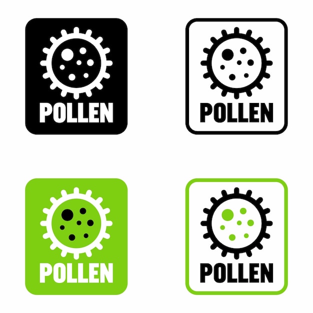 Signo de información de sustancia en polvo de planta de polen