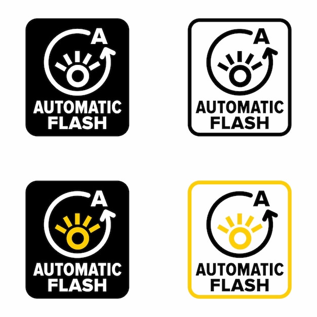 Signo de información de vector Flash automático