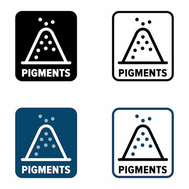 Signo de información de vector de propiedad de pigmentos