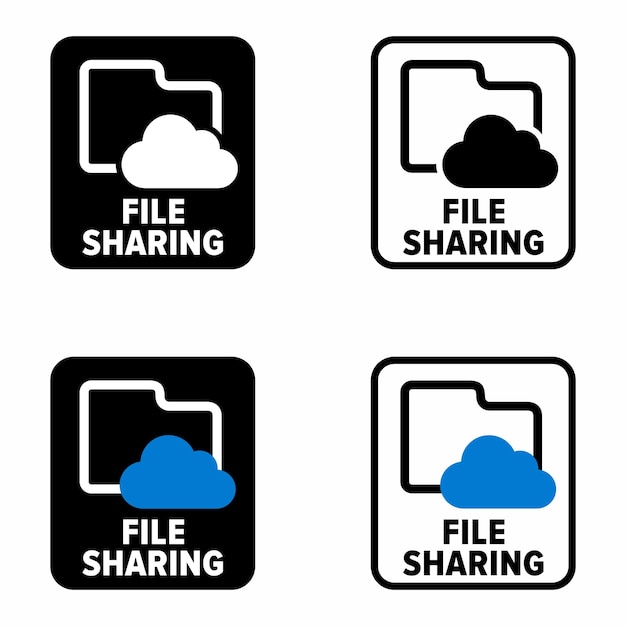 Signo de información vectorial para compartir archivos