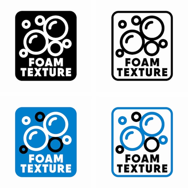 Signo de información vectorial de textura de espuma