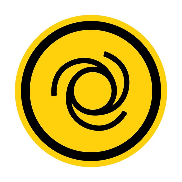 Signo de inicio automático de precaución aislado en fondo blanco Ilustración vectorial EPS10