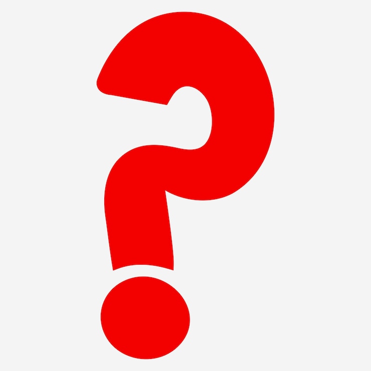 Vector signo de interrogación rojo