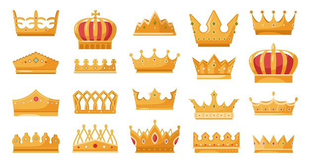 Signo de joyería real dorada del rey reina princesa