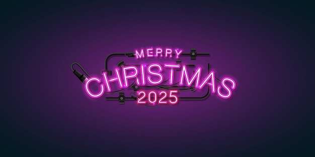 Signo de letras de Feliz Navidad Tarjeta de Navidad sencilla