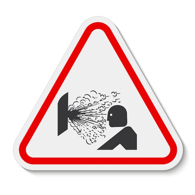 Signo de liberación de presión por explosión aislado en fondo blanco Ilustración vectorial