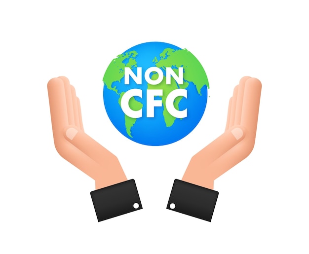 Signo libre de CFC Clorofluorocarbonos o freón Ilustración vectorial