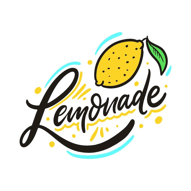 Signo de limonada. Dibujado a mano