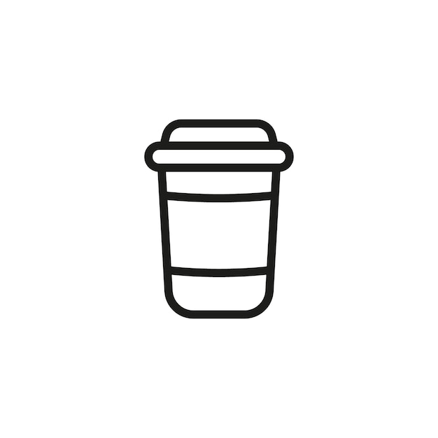 signo de línea de icono de taza de café