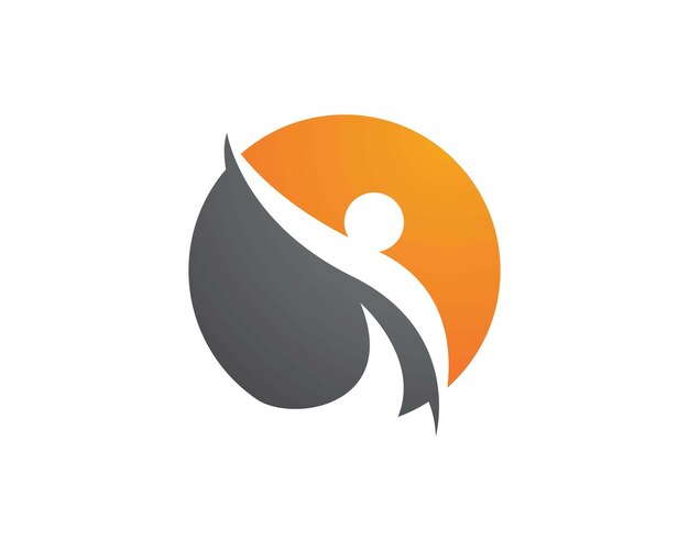 Signo del logotipo del carácter humano Signo del logotipo de la atención médica