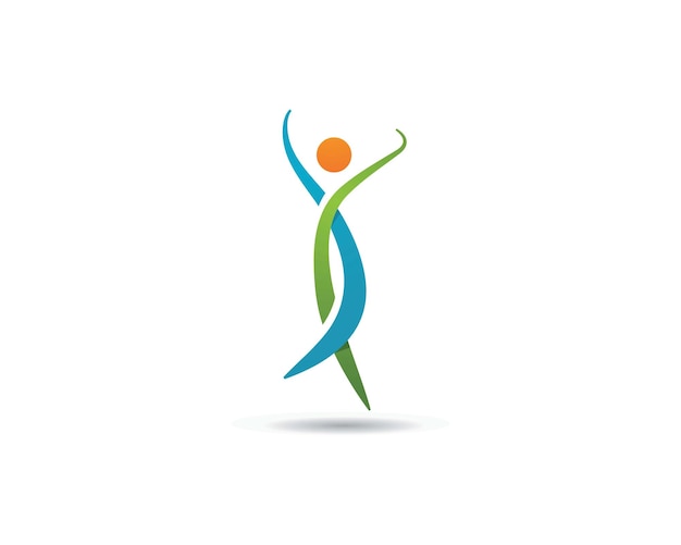 Signo del logotipo del carácter humano Signo del logotipo de la atención médica