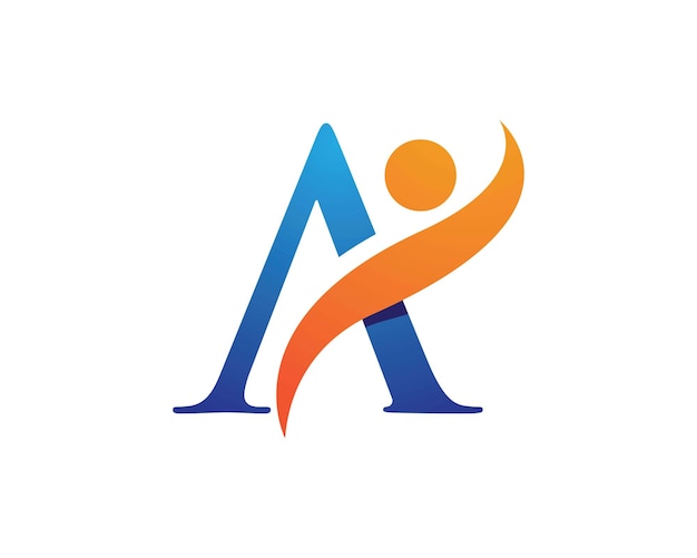 Signo del logotipo del carácter humano Signo del logotipo de la atención médica