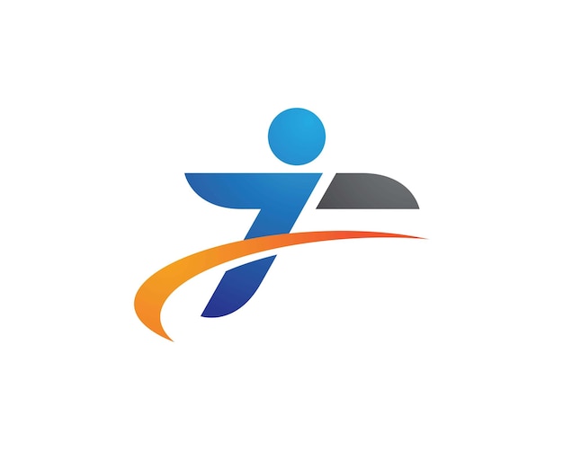 Signo del logotipo del carácter humano Signo del logotipo de la atención médica