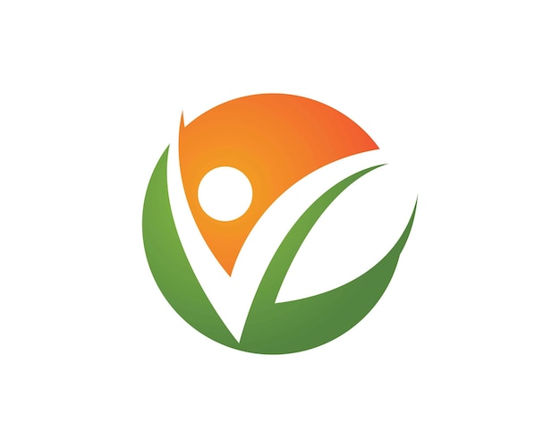 Signo del logotipo del carácter humano Signo del logotipo de la atención médica