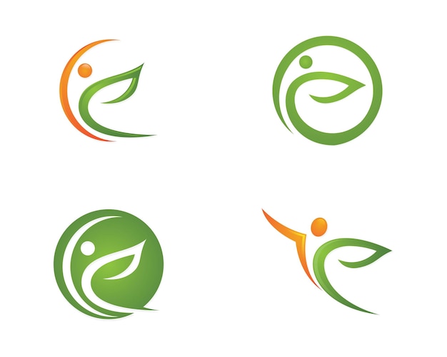 Signo del logotipo del carácter humano Signo del logotipo de la atención médica