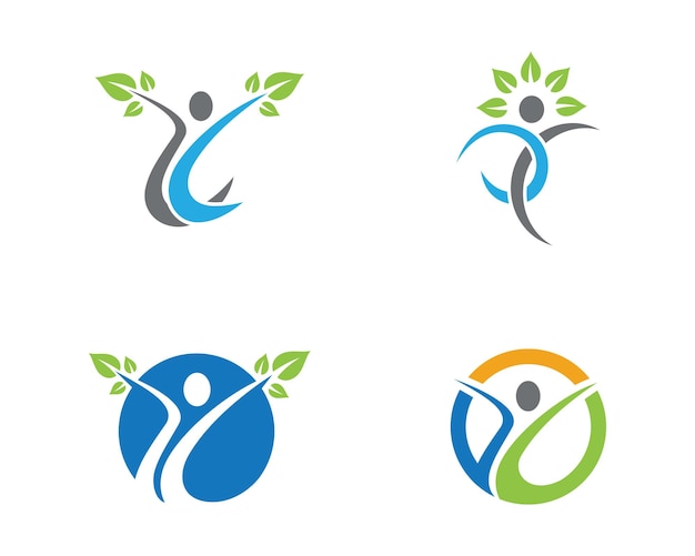 Signo de logotipo de carácter humano