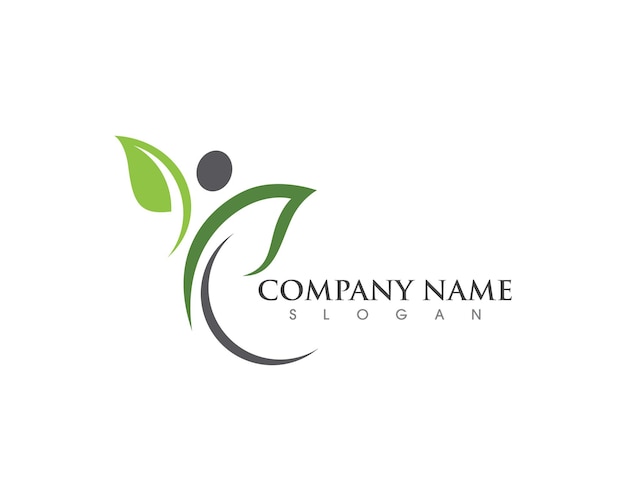 Signo de logotipo de carácter humano