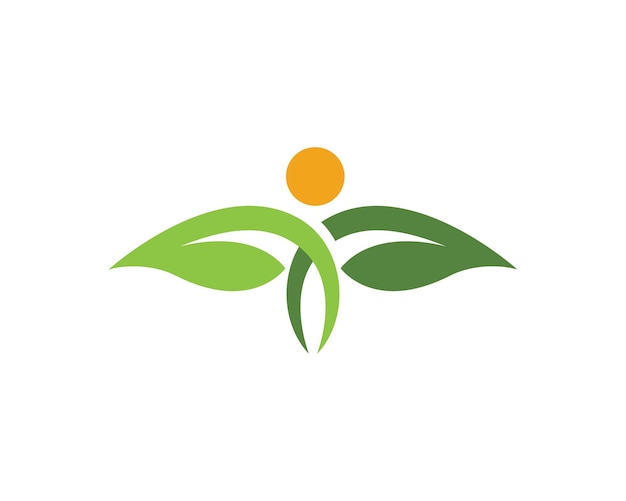 Signo de logotipo de carácter humano