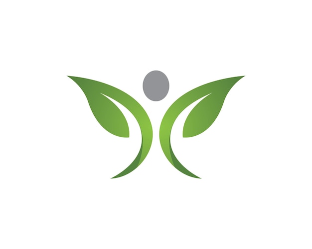 Signo de logotipo de carácter humano