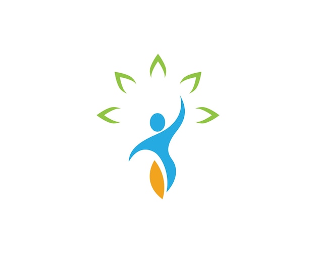 Signo de logotipo de carácter humano