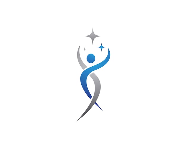 Signo de logotipo de carácter humano