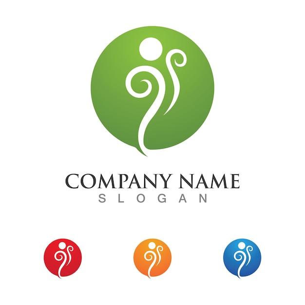 Signo de logotipo de carácter humano