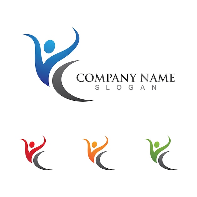 Signo de logotipo de carácter humano