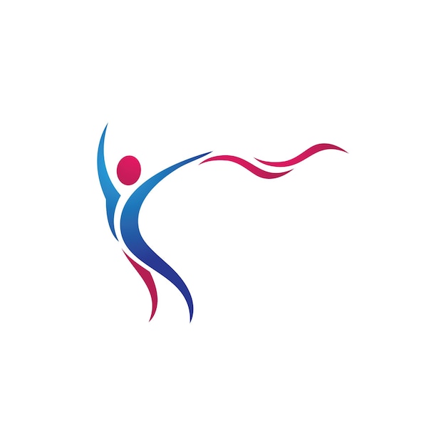 Signo de logotipo de carácter humano