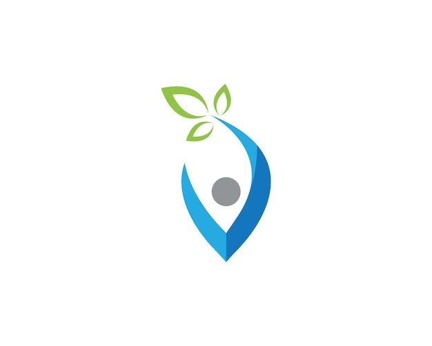 Signo de logotipo de carácter humano
