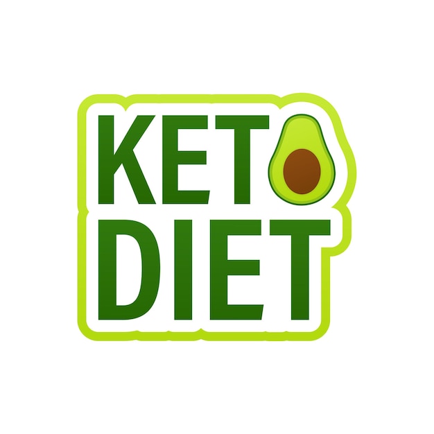 Signo de logotipo de dieta cetogénica. dieta cetogénica. ilustración vectorial