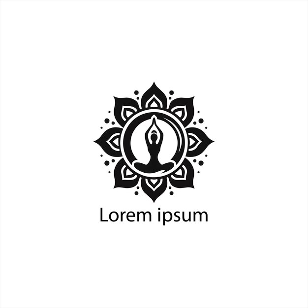 un signo de logotipo de yoga