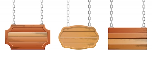 Signo de madera aislado