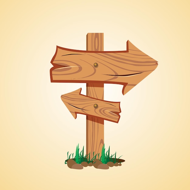 Signo de madera Signo direccional de madera