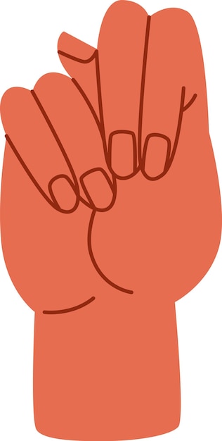 Signo de mano Alfabeto N Letra