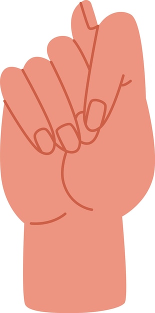Signo a mano Alfabeto T Letra