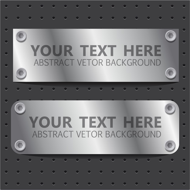 Vector signo de metal rectangular