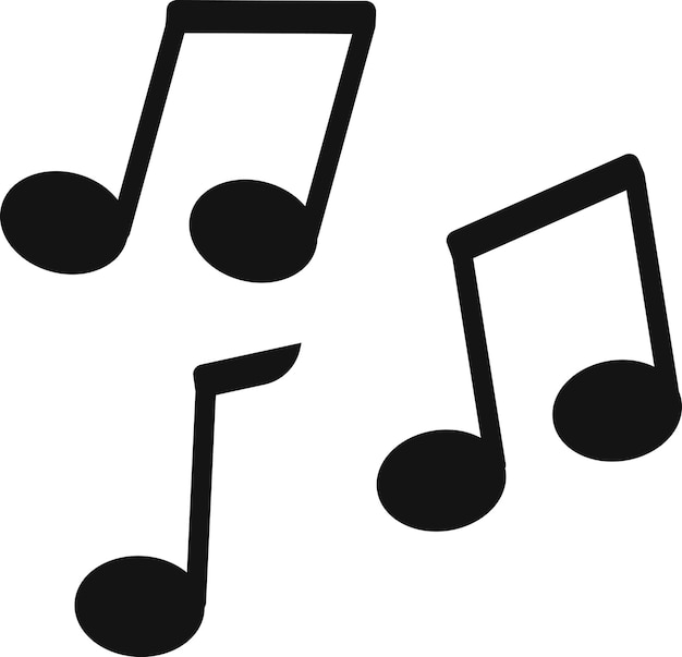 Signo de música Vector Ícono de música de tono Ícone de música de nota