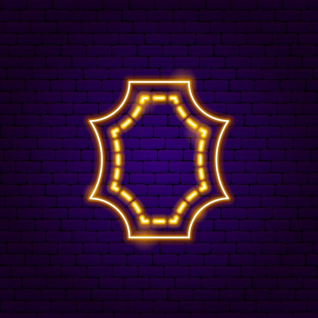 Signo de neón de cuero