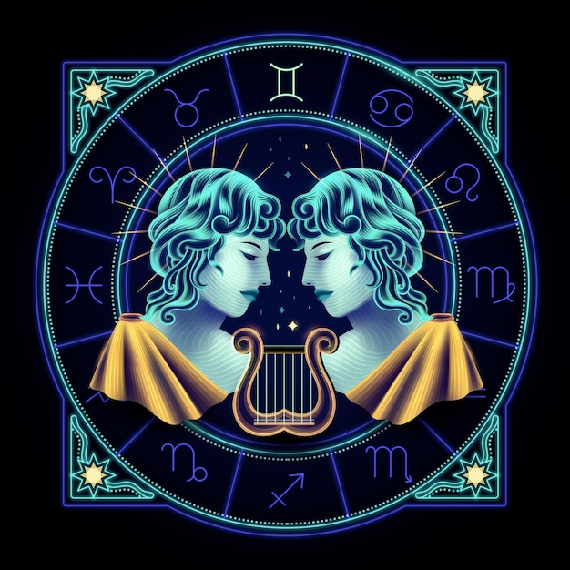 El signo neónico del zodiaco de Géminis