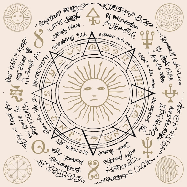 signo oculto con el sol