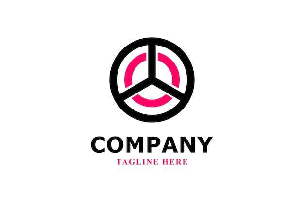 Signo de paz en el logotipo del círculo